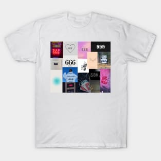 666 angel number aesthetic collage T-Shirt